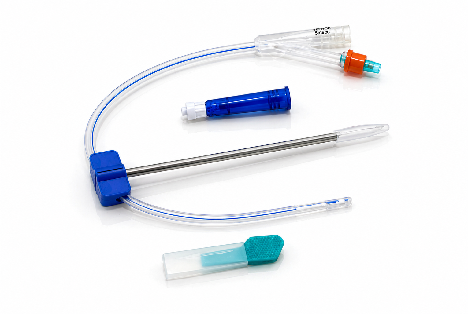 Suprapubic Drainage Catheter Set Metal Trocar